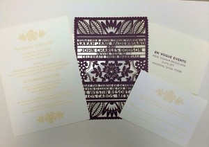 The unique and rustic Invitation Suite produced by the never disappointing Post Studio Projects for one of En Vogue Events destination weddings!
