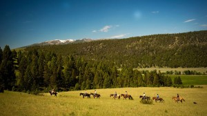 Guests enjoying Horse-back riding on The Ranch.