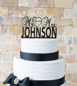 Name wedding topper